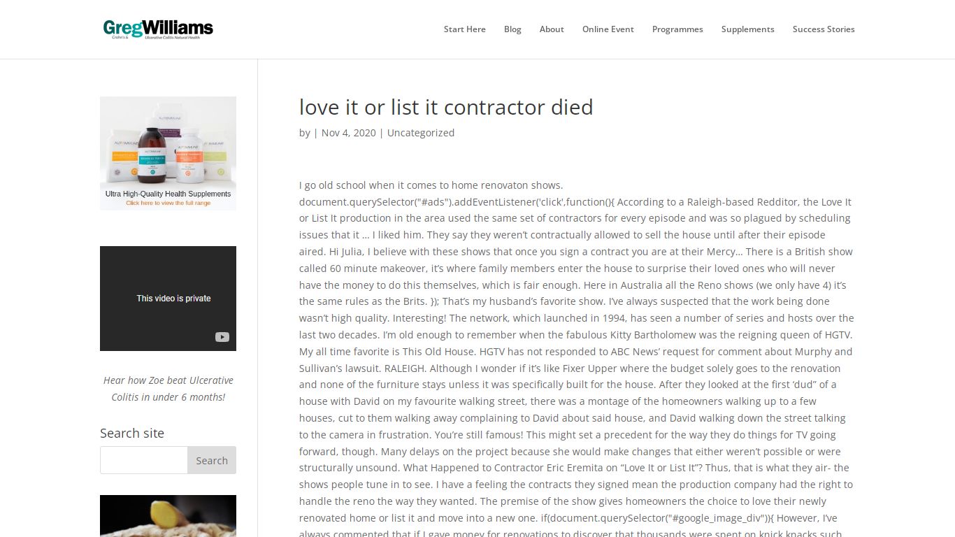 love it or list it contractor died - iamgregwilliams.com