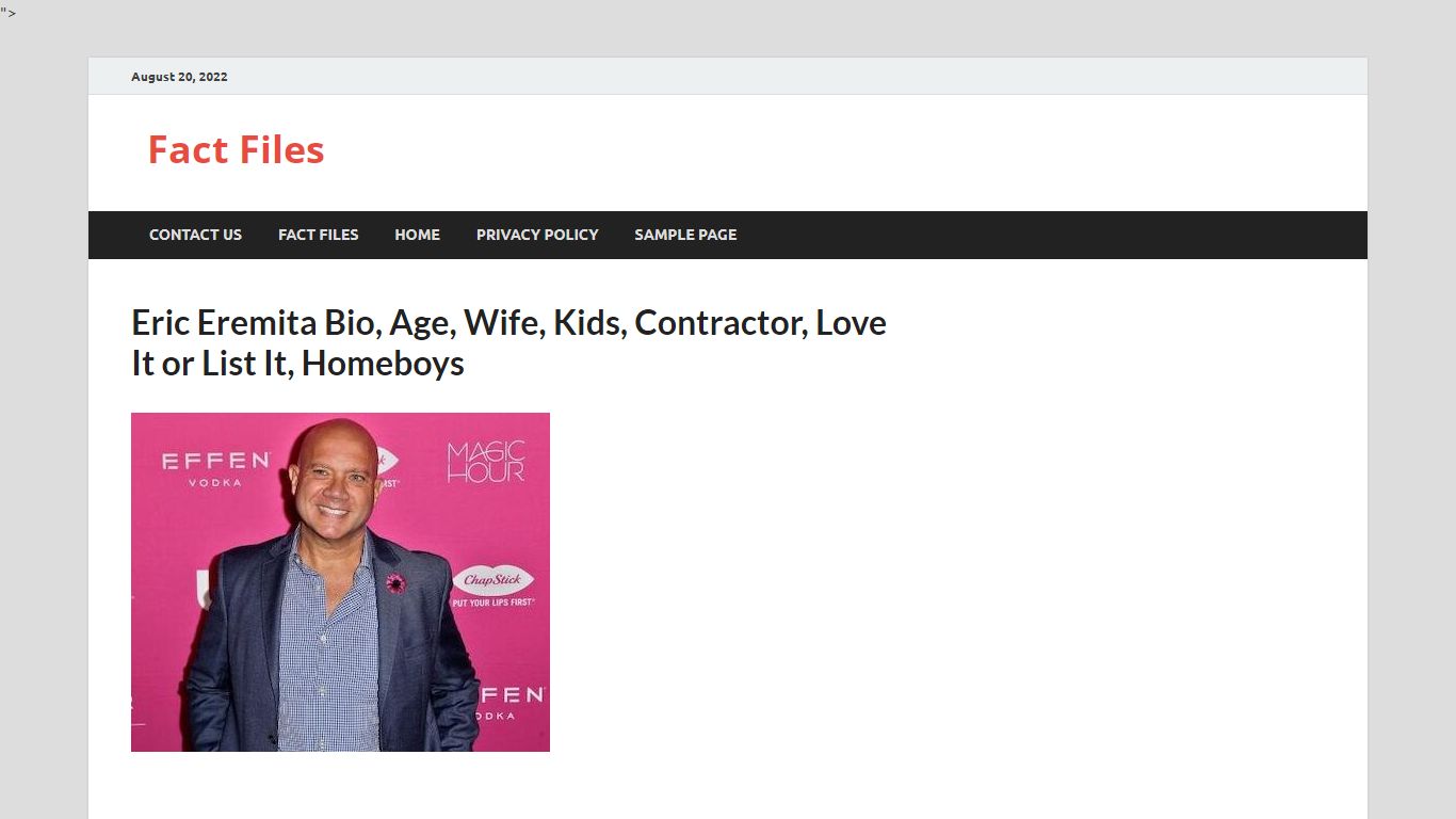 Eric Eremita Bio, Age, Wife, Kids, Contractor, Love It or List It, Homeboys